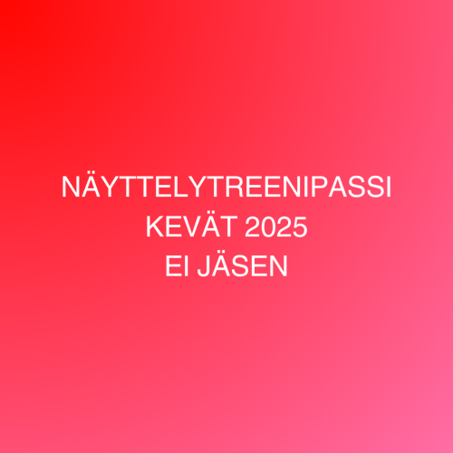 Näyttelytreenipassi Kevät 2025 (Ei jäsen)