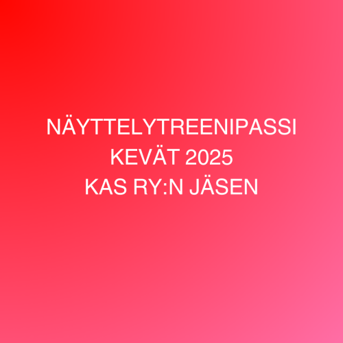 Näyttelytreenipassi Kevät 2025 (KAS ry:n jäsen)